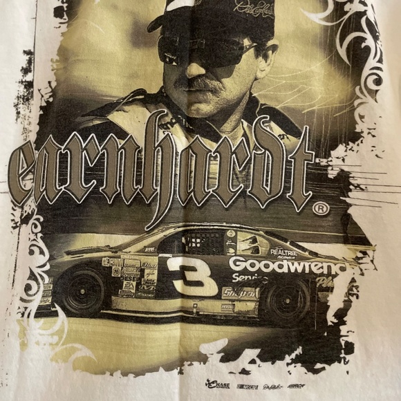 Dale Earnhardt white cotton T size L - Picture 4 of 5